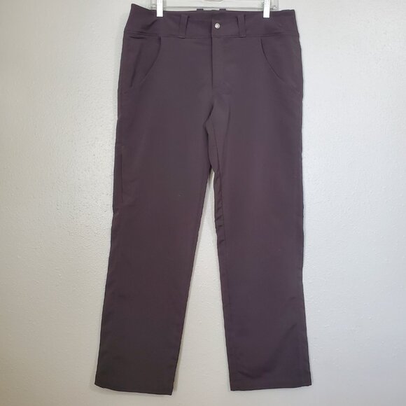 Nau Chocolate Brown Stretch Pants Activewear Hike Outdoor Pants Women's Size 14 - Picture 1 of 16